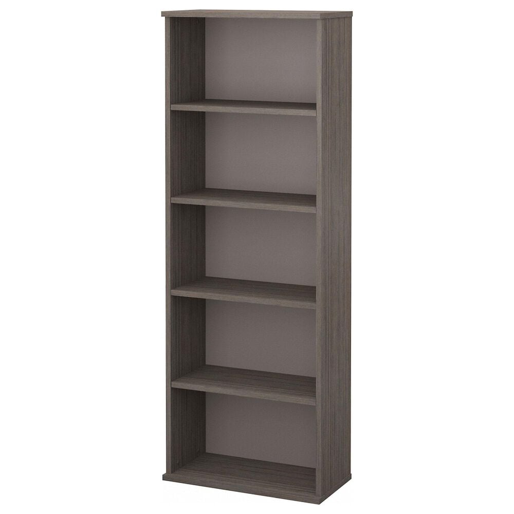Bush 5-Shelf Bookcase in Cocoa/Pewter, , large