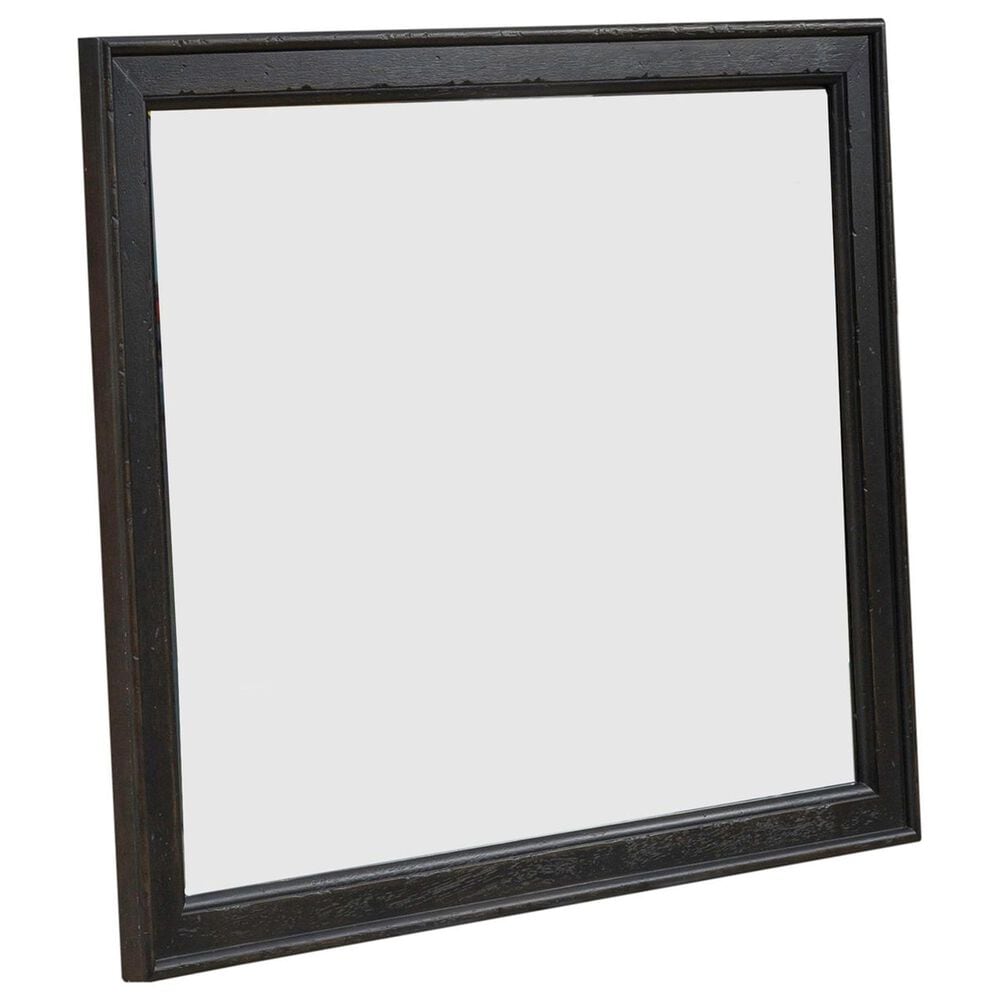 Belle Furnishings 9-Drawer Dresser and Mirror in Black and Dusty Taupe, , large