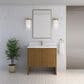 James Martin Hudson 36" Single Bathroom Vanity in Honey Oak with Single Hole 3 cm White Zeus Silestone Top and Rectangular Sink, , large