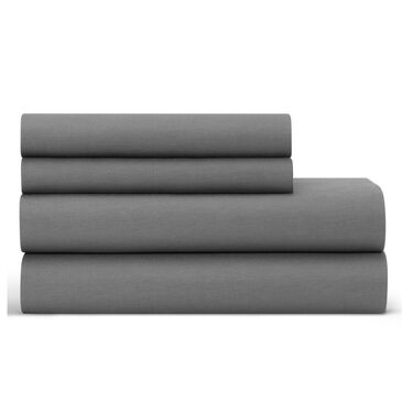 Purple 4-Piece Queen Softstretch Sheets in Stormy Grey, , large