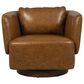 Interlochen Leather Swivel Chair in Saddle, , large