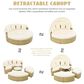 HOMLUX Patio Furniture Round Outdoor Sectional Sofa Set in Beige, , large