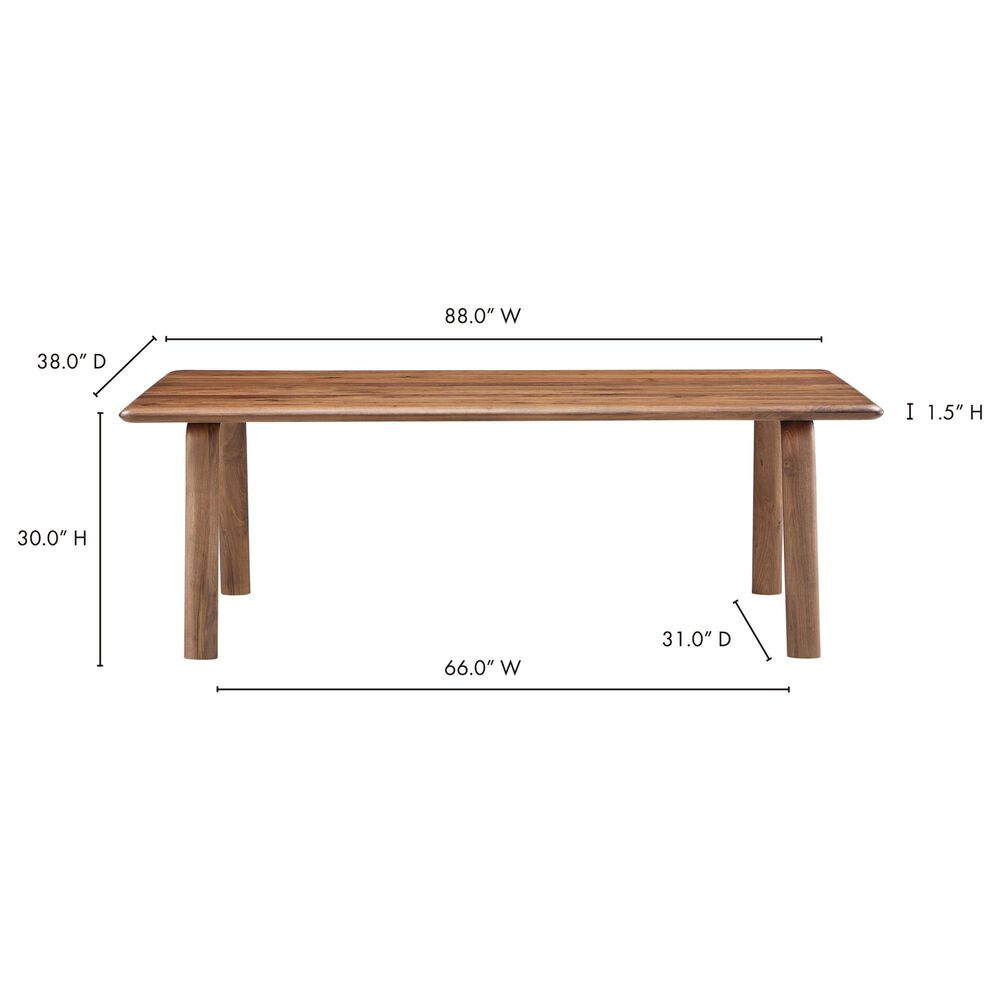 Moe&#39;s Home Collection Malibu Dining Table in Brown - Table Only, , large