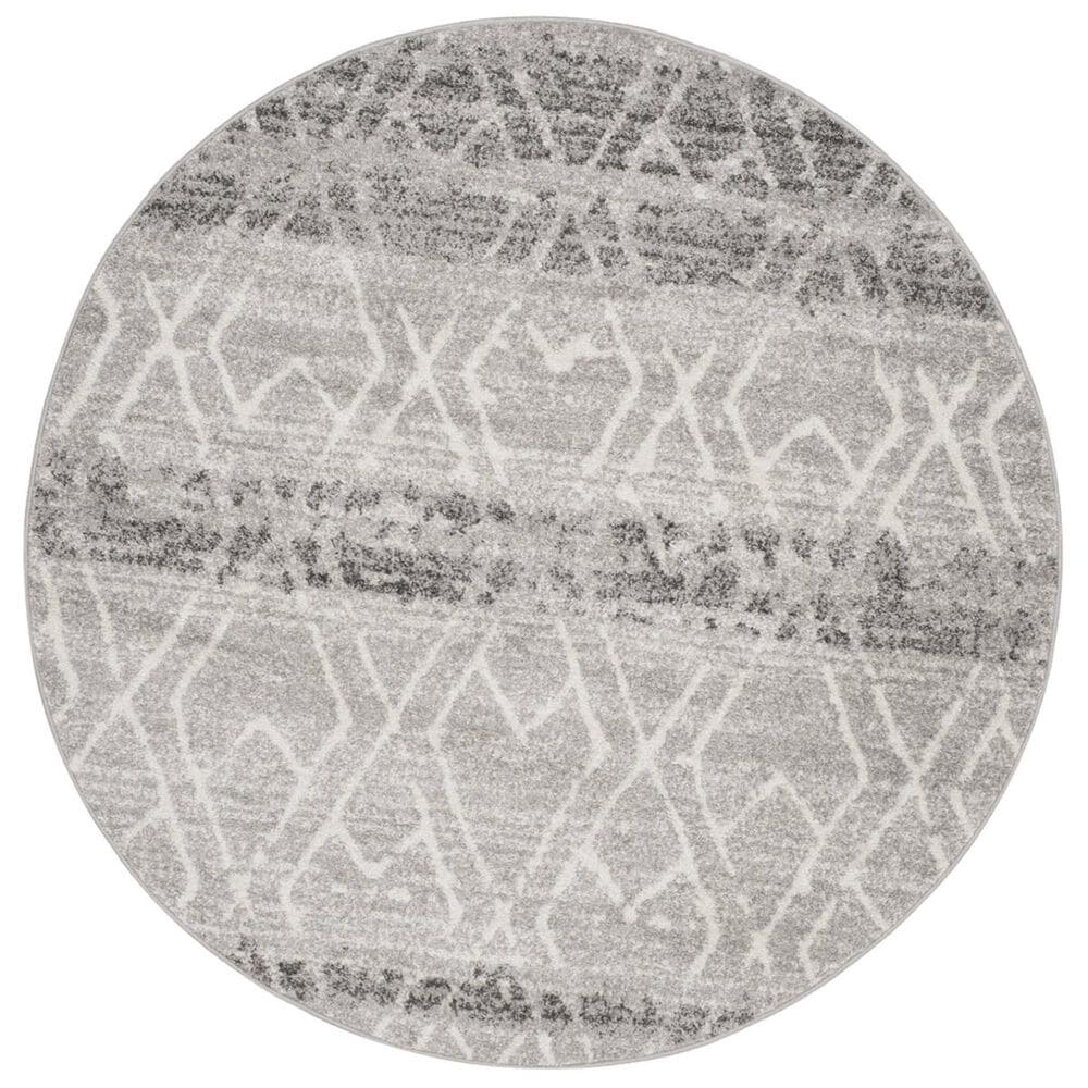 Safavieh Adirondack ADR124B 6&#39; Round Silver and Ivory Area Rug, , large