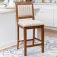 Linon Home Decor Emmy 26" Counter Stool with Tan Cushion in Cherry, , large