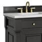 James Martin Vanities Brookfield 60" Double Bathroom Vanity in Black Onyx with 3 cm Arctic Fall Solid Surface Top and Rectangular Sinks, , large