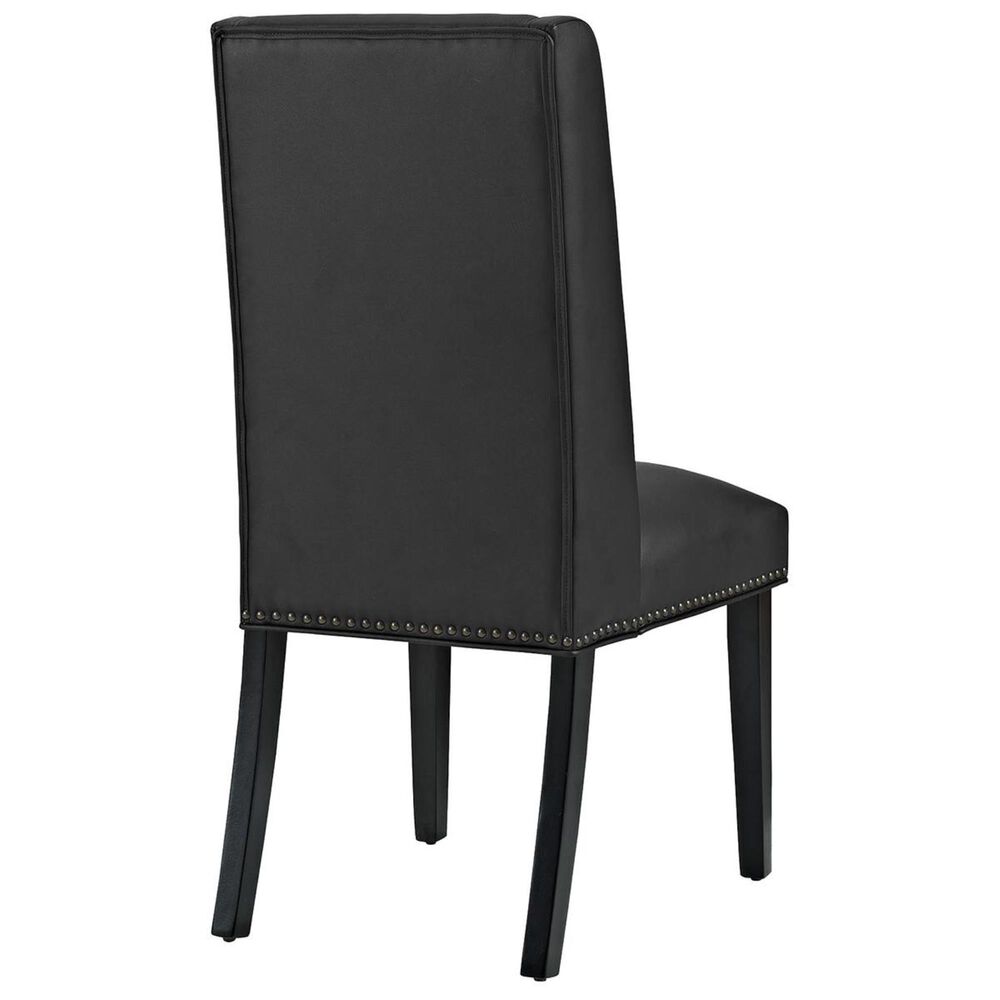 Modway Baron Vinyl Dining Chair in Black, , large