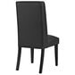 Modway Baron Vinyl Dining Chair in Black, , large