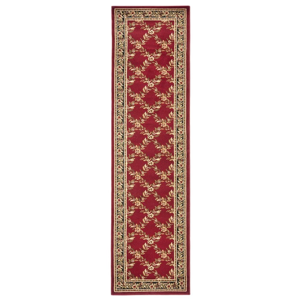 Safavieh Lyndhurst 2"3" x 12" Red and Black Runner, , large