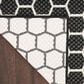 Nourison Twist Reversible 8" x 10" Black Indoor/Outdoor Area Rug, , large