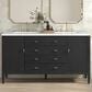 James Martin Vanities Myrrin 60" Double Vanity in Carbon Oak with 3 cm White Zeus Quartz Top, , large