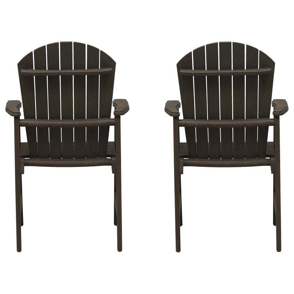 Hearth and Haven Outdoor Adirondack Dining Chair in Grey (Set of 2), , large