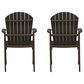 Hearth and Haven Outdoor Adirondack Dining Chair in Grey (Set of 2), , large
