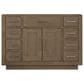 Lexora Home Abbey 48" Single Bathroom Vanity in Grey Oak with 2 cm White Carrara Marble Top and Rectangular Sink, , large