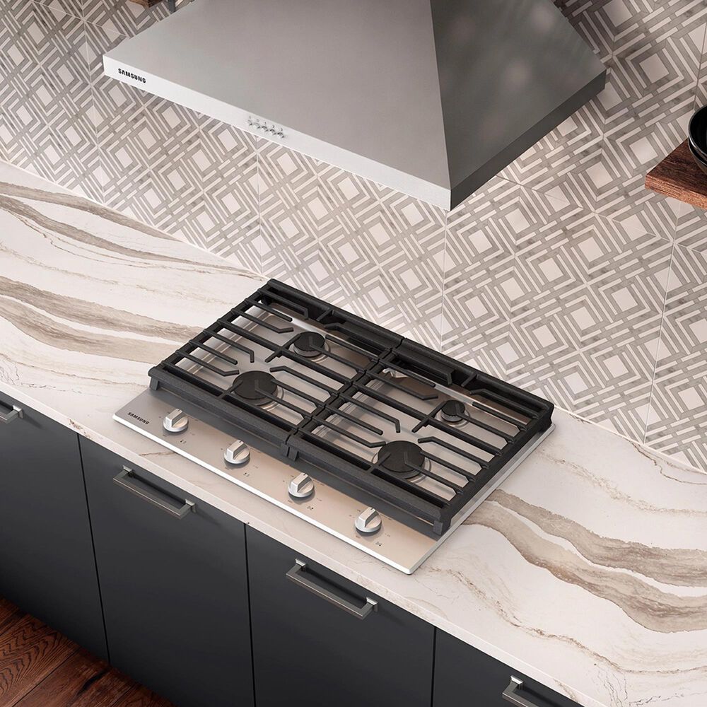 Samsung 30&quot; Gas Cooktop 4 Burner in Stainless Steel, , large