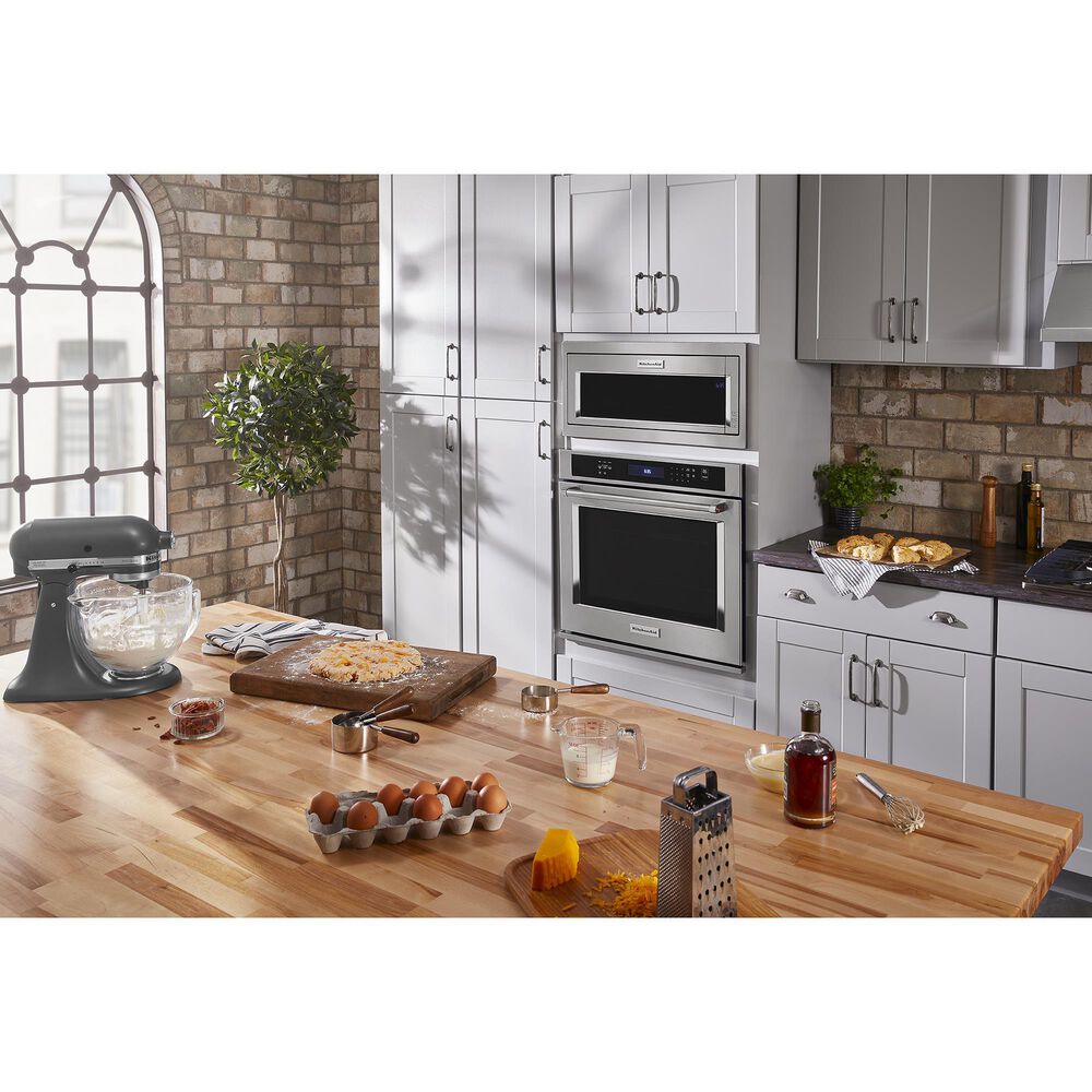 KitchenAid 1.1 Cu. Ft. Built-In Low Profile Microwave with Slim Trim Kit in Stainless Steel, , large