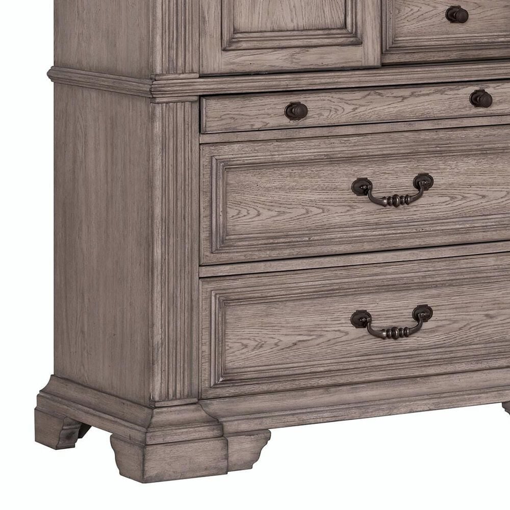 Sasha Lee Traditional Ladies Chest in Light Taupe with USB Ports, , large