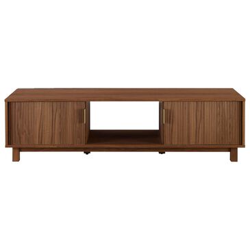 Walker Edison Arundo 70" 2-Door Reeded TV Stand in Mocha, , large
