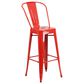 Flash Furniture 3-Piece Metal Bar Table Set in Red, , large
