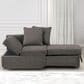 Furniture of America Woburn Convertible Chaise Lounger with Caster in Gray, , large