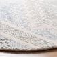 Safavieh Micro-Loop 5" Round Ivory and Grey Area Rug, , large