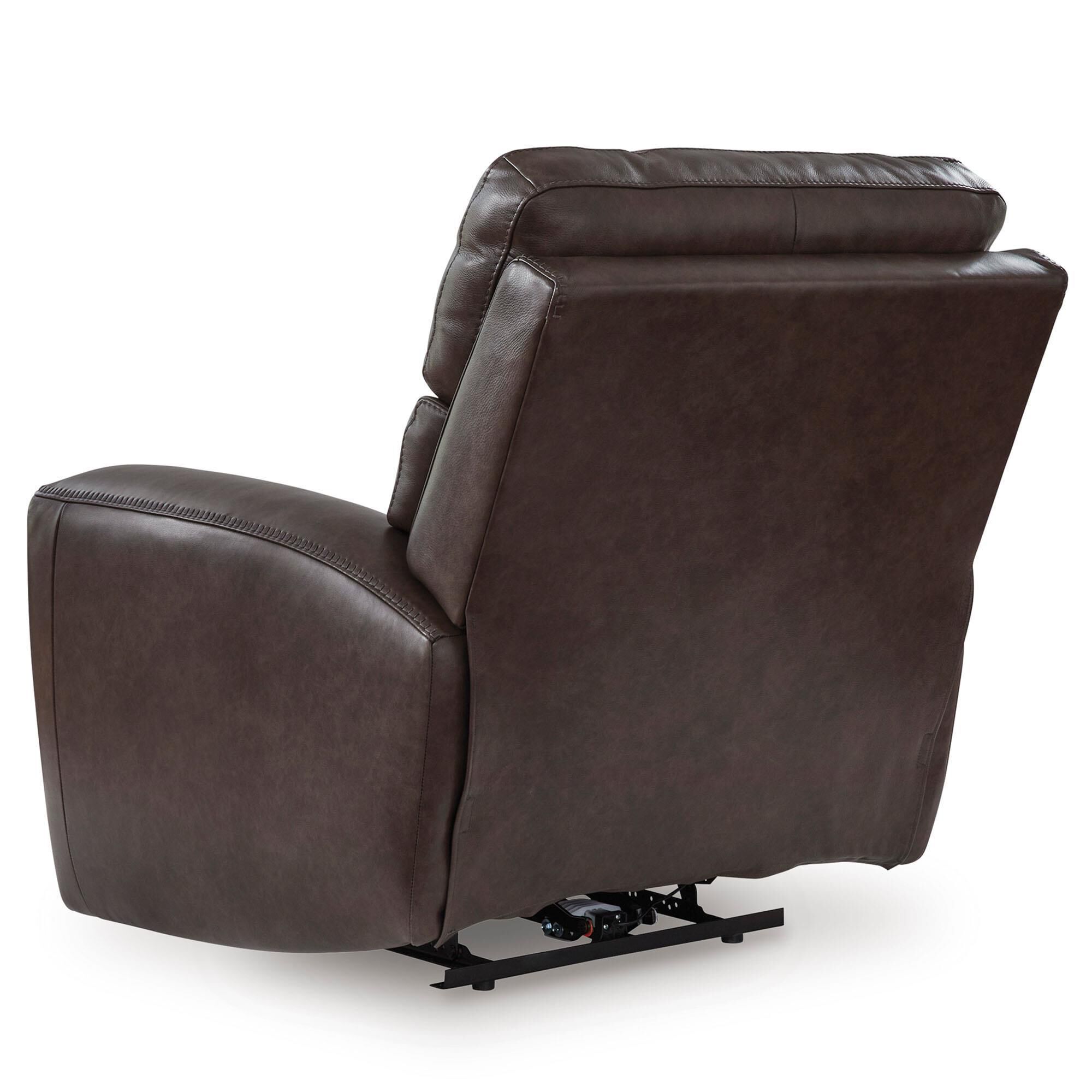 Ashley Crossplex Power Recliner with Adjustable Headrest in Smoke
