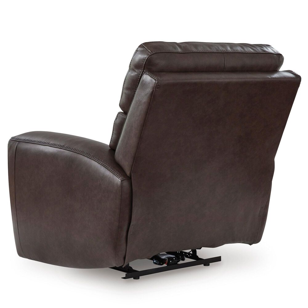 Ashley Crossplex Power Recliner with Adjustable Headrest in Smoke, , large