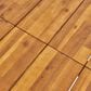 Hearth and Haven Outdoor 70 Inch Dining Table with Wood Top and Sled Base in Teak and Black, , large