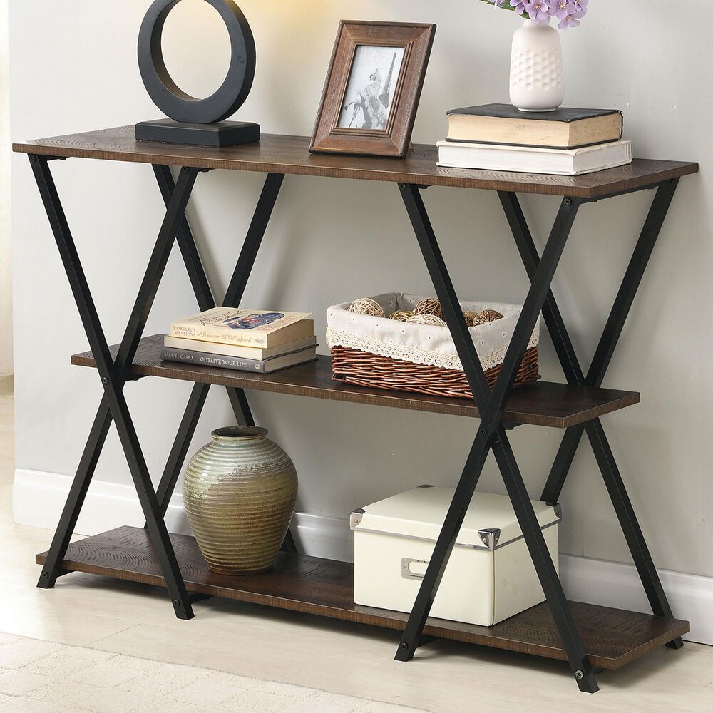 Carolina Chair and Table Dowell Console Table in Elm and Black, , large