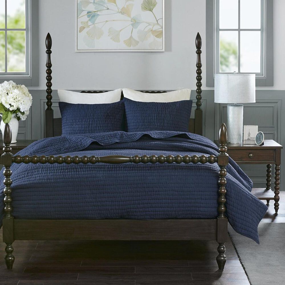 Goldstar Bedding Serene 3-Piece King Coverlet Set in Blue, , large