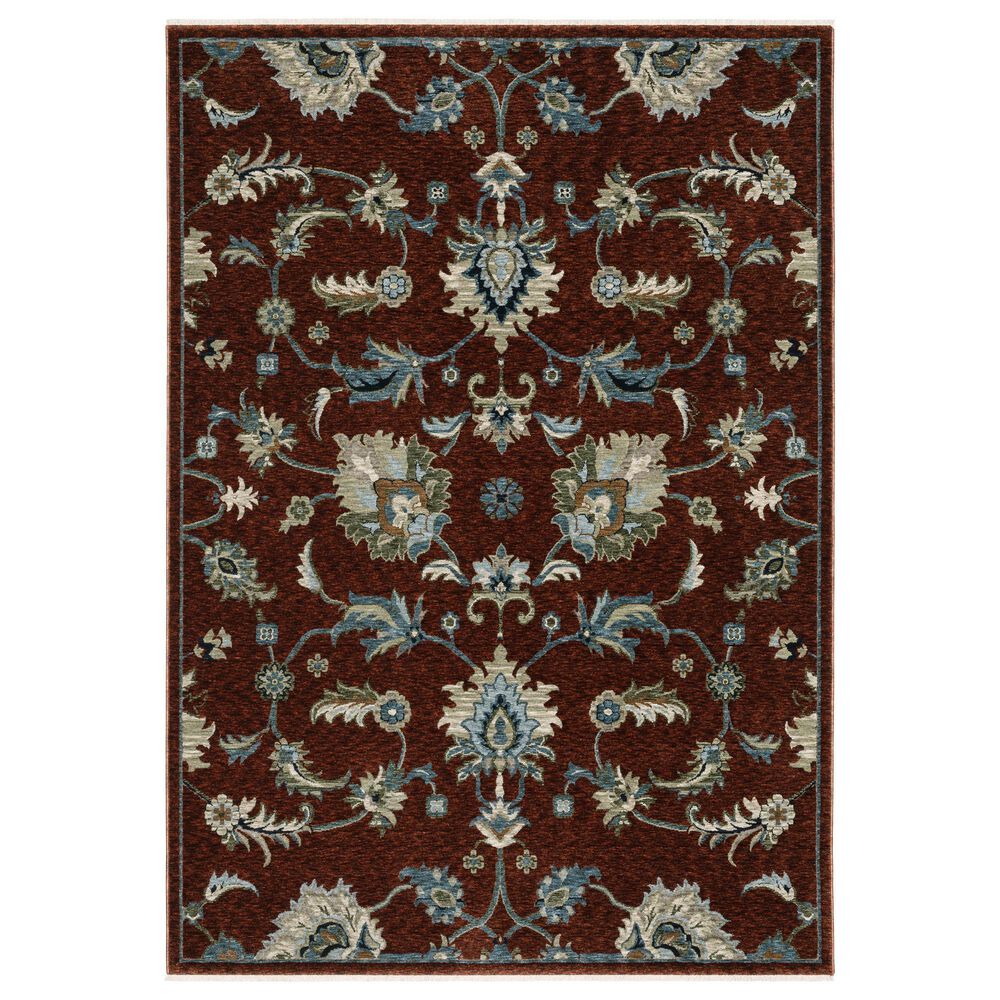 Oriental Weavers Capella Red and Multicolor 7"10" x 10"10" Area Rug, , large