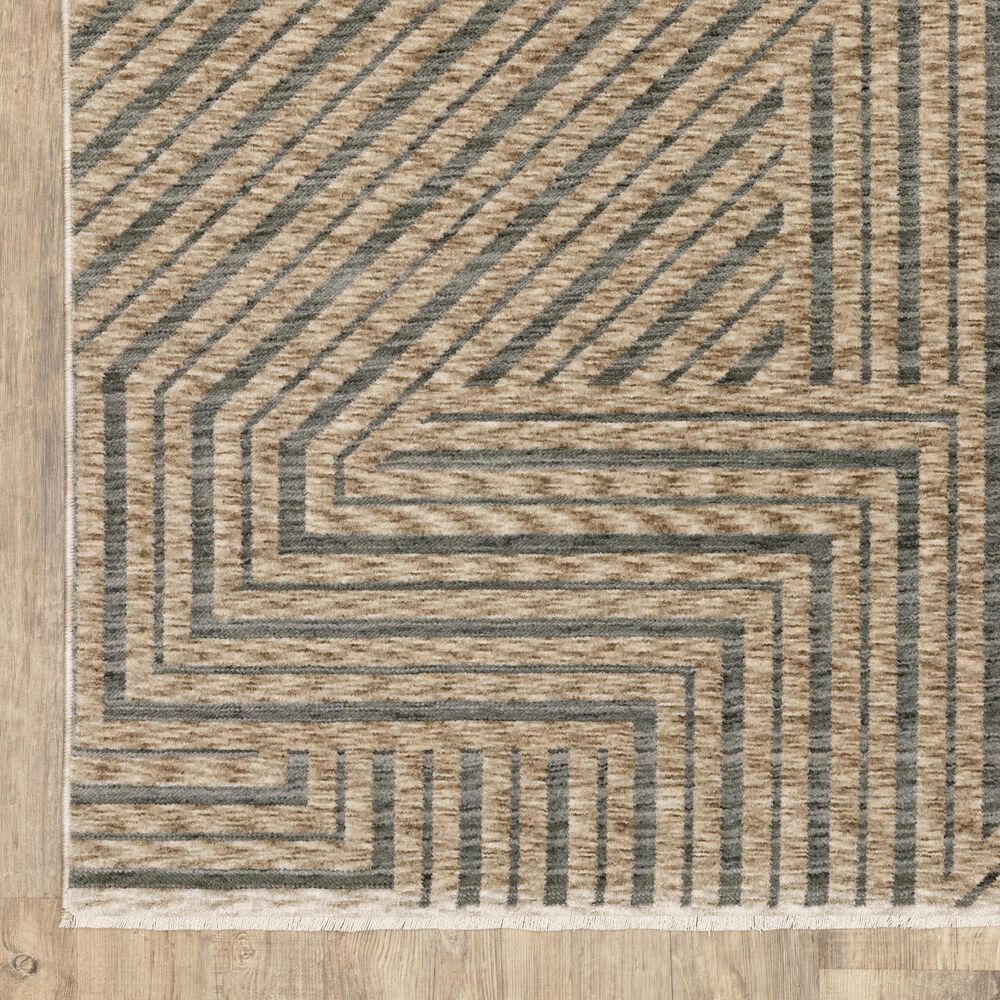 Oriental Weavers Echo ECH01 Beige and Grey 3&#39;3&quot; x 5&#39; Area Rug, , large