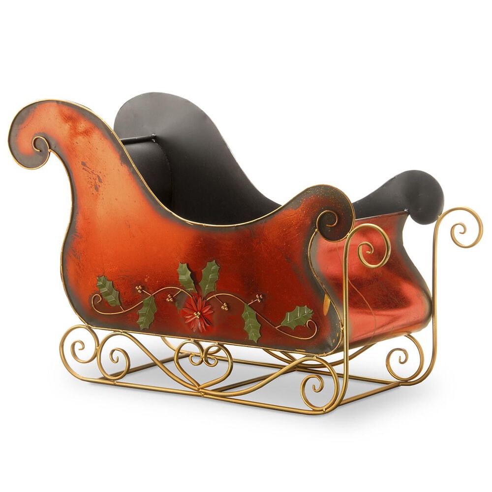 National Tree 38" Metal Sleigh, , large