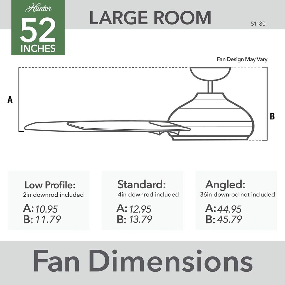 Hunter Kennicott 52&quot; Outdoor Ceiling Fan in Matte Black, , large