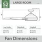 Hunter Kennicott 52" Outdoor Ceiling Fan in Matte Black, , large