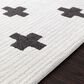 Surya Moroccan Shag MCS-2306 7"10" x 10"3" Black and White Area Rug, , large