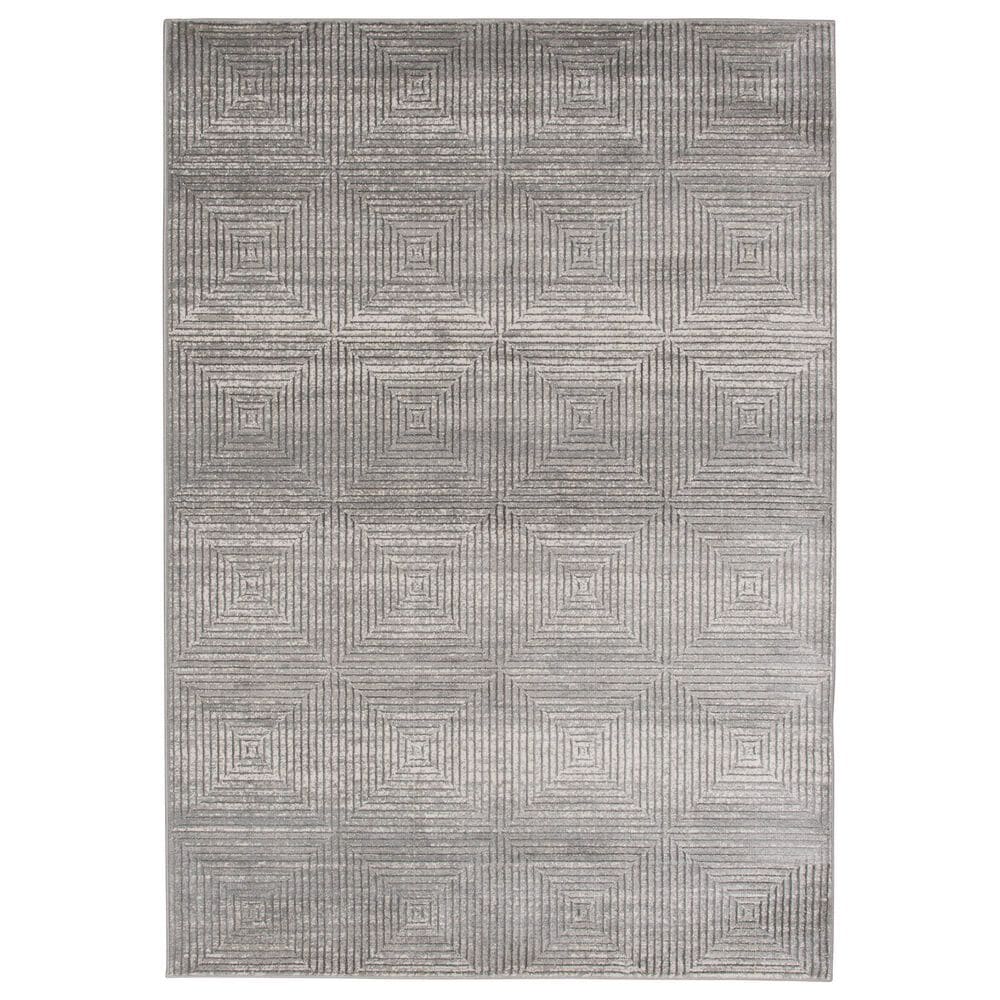Central Oriental Clearwater Barris 5" x 7"6" Oyster and Ghost Area Rug, , large