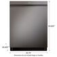 LG 24" Fully Integrated Pocket Handle Smart Built-In Dishwasher in Black Stainless Steel, , large