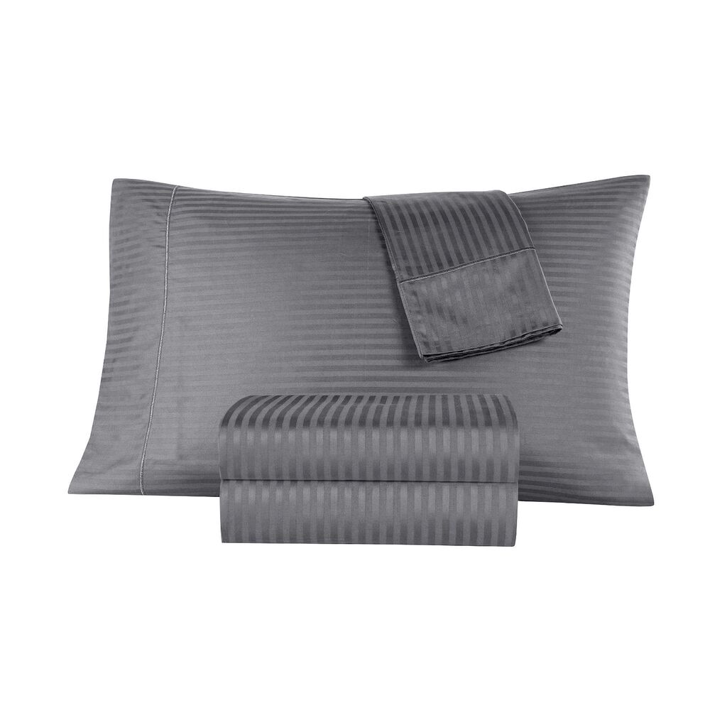 Trade Linker 4-Piece Queen 500 Thread Count Sheet Set in Grey, , large