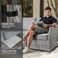 HOMLUX 6-Piece Patio Conversation Set in Dark Gray, , large