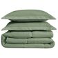 Pem America Cannon Solid 3-Piece Full/Queen Comforter Set in Green, , large
