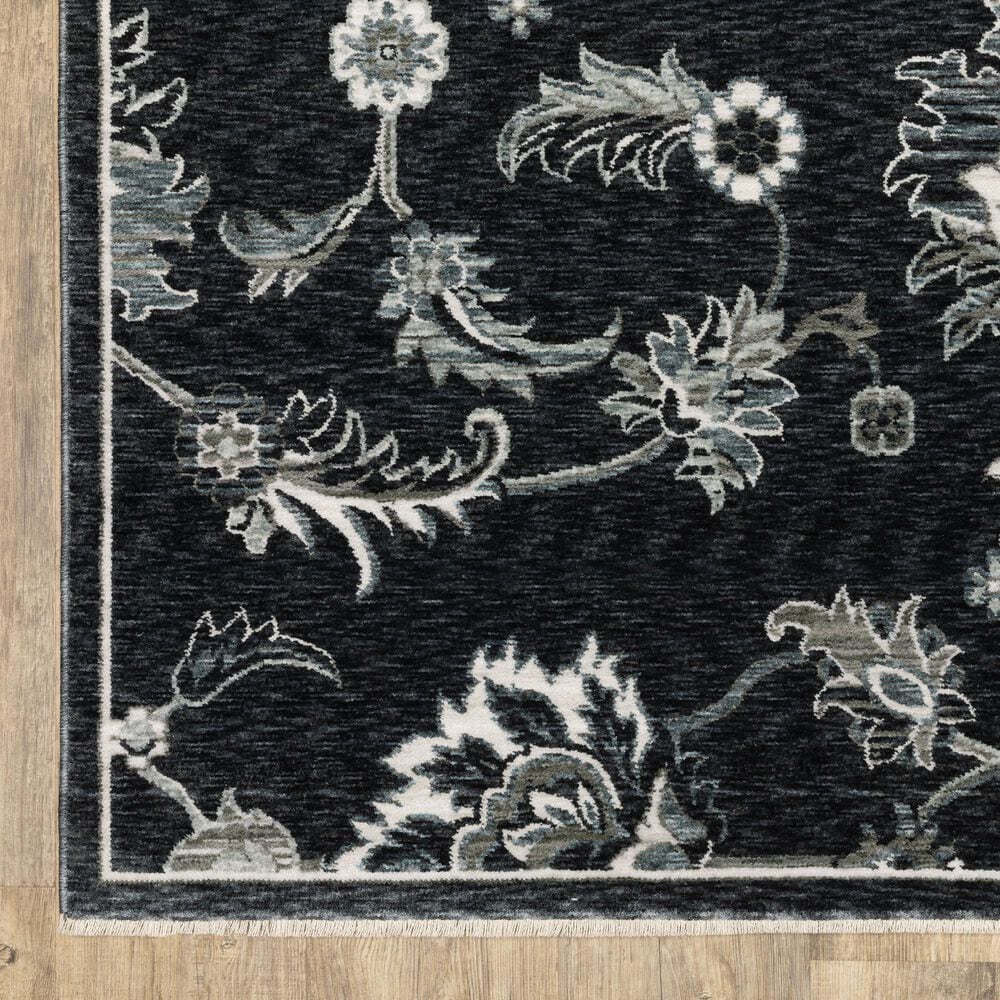 Oriental Weavers Echo ECH05 Blue and Ivory 2&#39;3&quot; x 7&#39;6&quot; Runner, , large