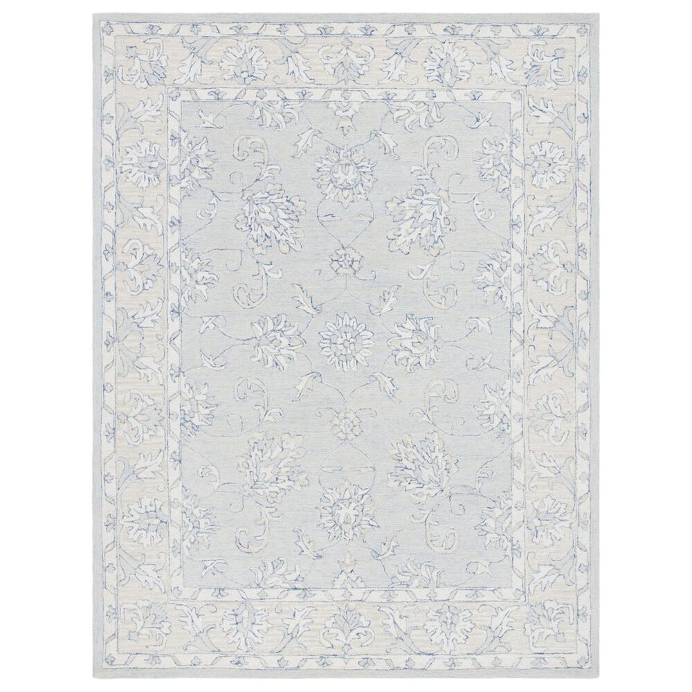 Safavieh Micro-Loop 8" x 10" Blue and Beige Area Rug, , large