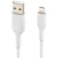 Belkin BoostCharge 10 Ft USB-A to Lightning Cable in White, , large