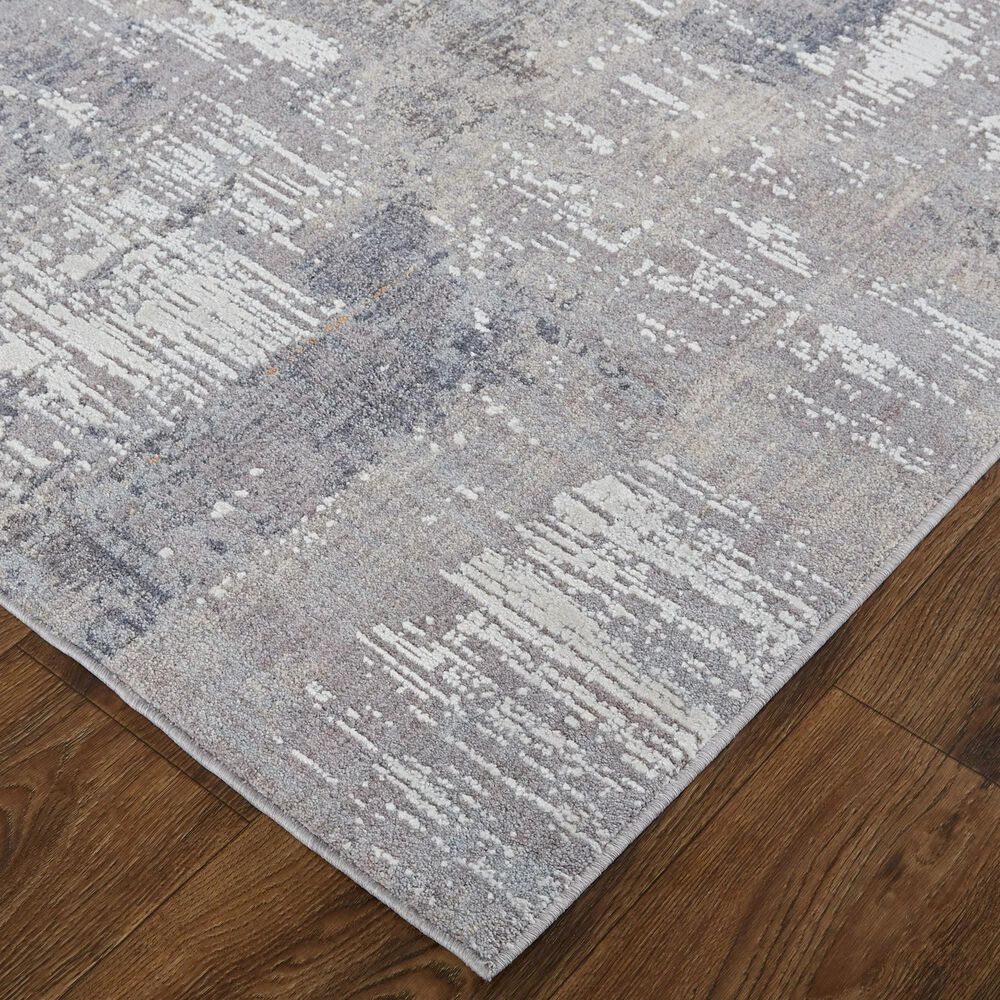 Feizy 39G1F Lennon Gray / Blue 1&#39;8&quot; x 2&#39;10&quot; Area Rug, , large