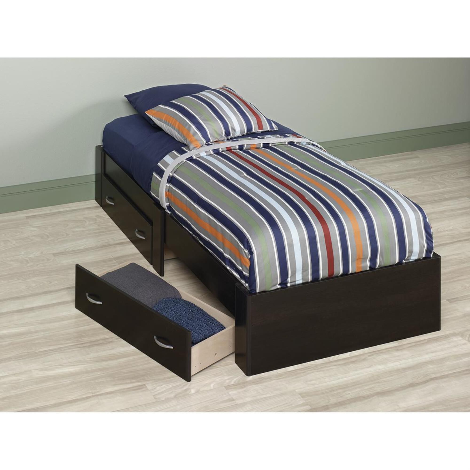 Living Essentials Beginnings Twin Platform Bed in Cherry NFM
