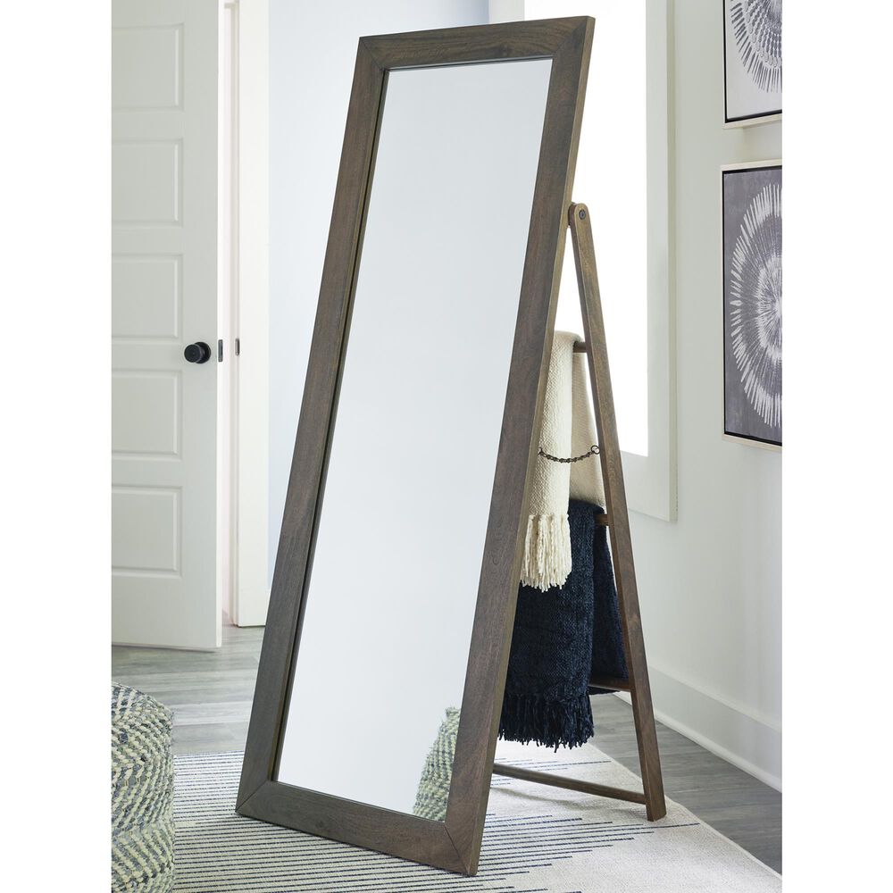 Ashley Dirkins Floor Mirror in Brown, , large