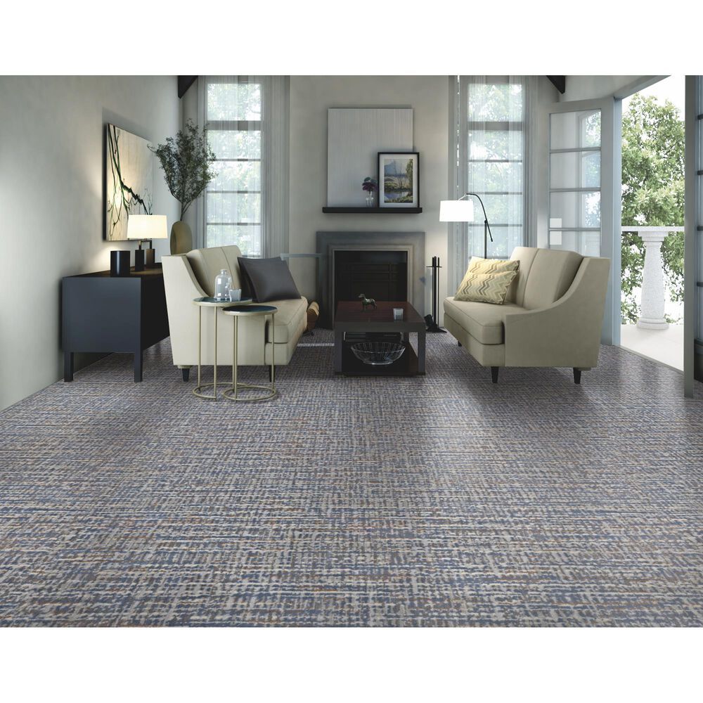 Stanton Aerial Carpet in Steel Blue, , large