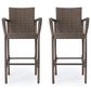 Hearth and Haven Littleton Outdoor Bar Stool in Brown and Mocha (Set of 2), , large