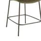 Moe"s Home Collection Early Counter Stool with Faux Green Mohair Upholstery in Blackened Bronze, , large